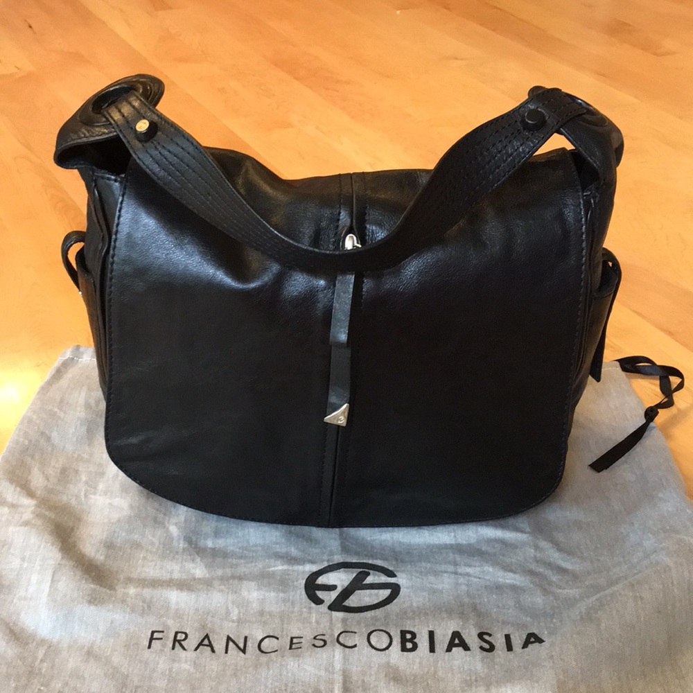 Francesco Biasia Calf Leather Satchel Shoulder Bag